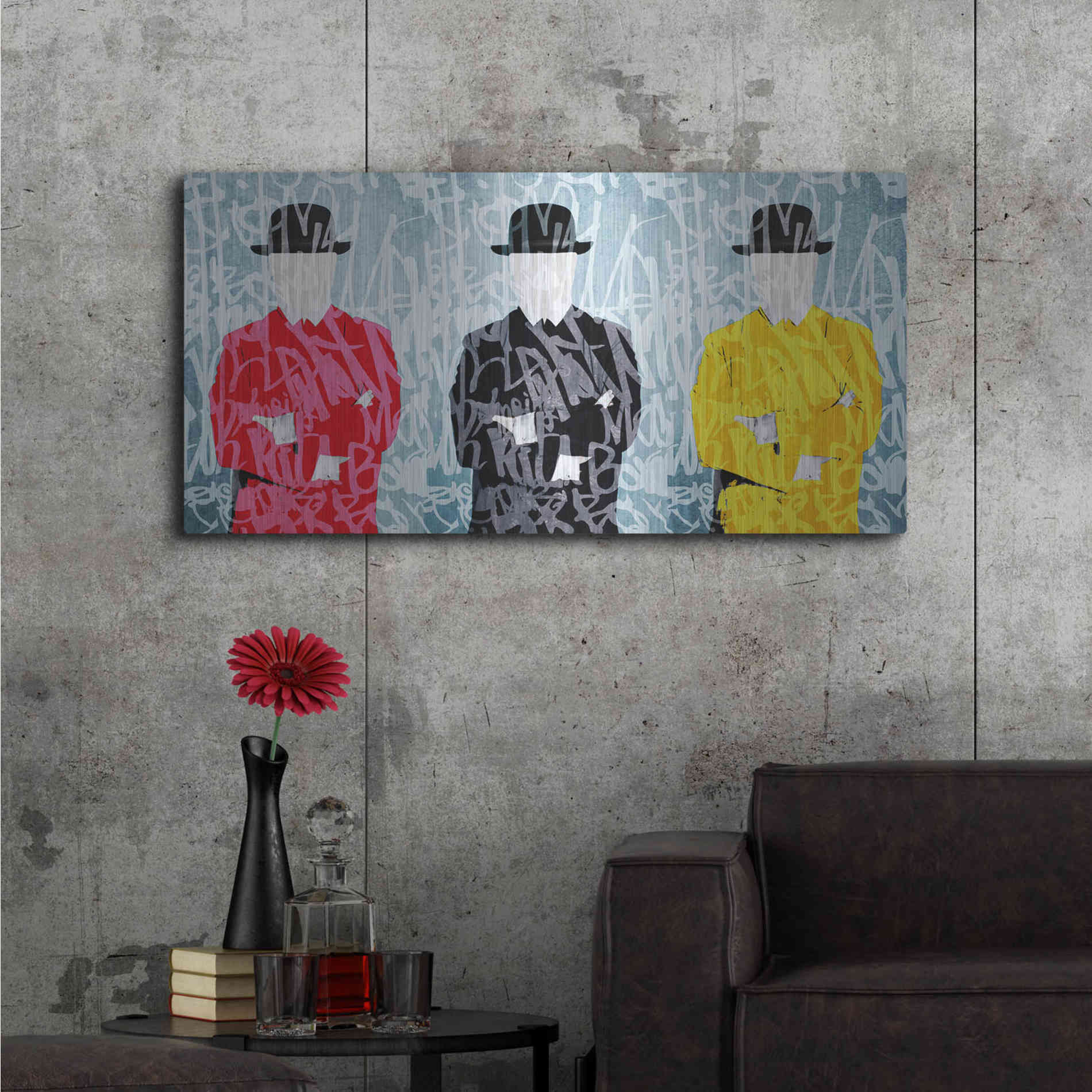 Luxe Metal Art 'Metaphysical Concept 1 ' by Irena Orlov Metal Wall Art,48x24