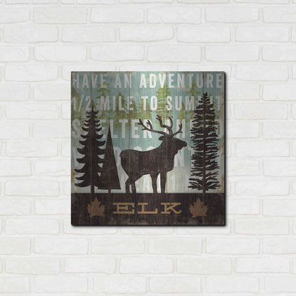 Luxe Metal Art 'Simple Living Elk' by Michael Mullan, Metal Wall Art,24x24