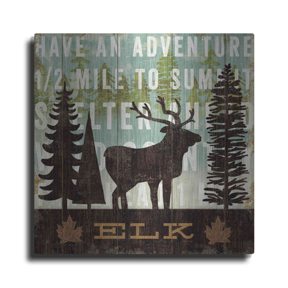 Luxe Metal Art 'Simple Living Elk' by Michael Mullan, Metal Wall Art