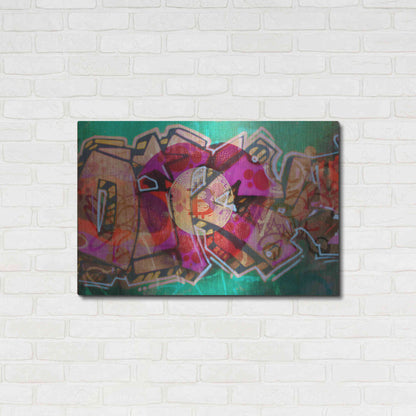 Luxe Metal Art 'I Love Bitcoin Graffiti 2' by Irena Orlov Metal Wall Art,36x24