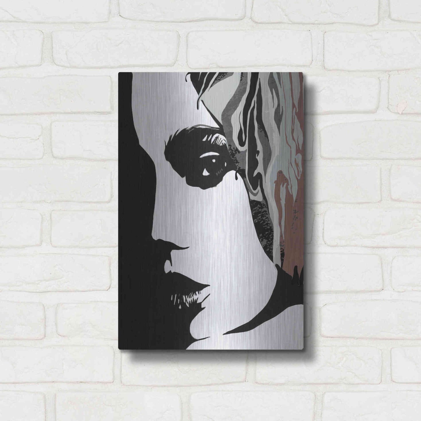 Luxe Metal Art 'Shadow Lady' by Karen Smith Metal Wall Art,12x16