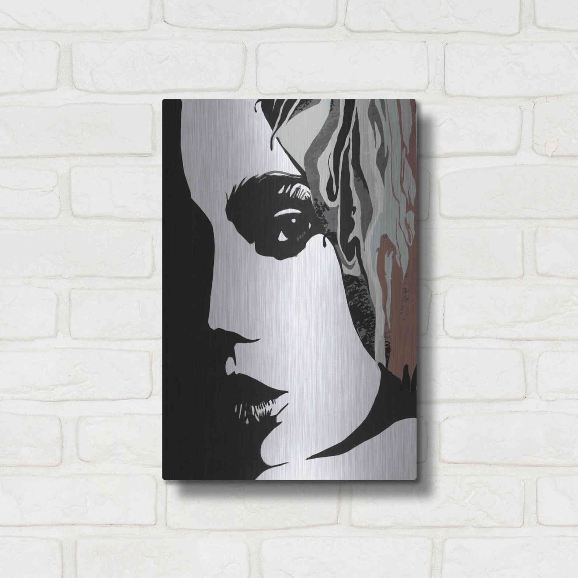 Luxe Metal Art 'Shadow Lady' by Karen Smith Metal Wall Art,12x16