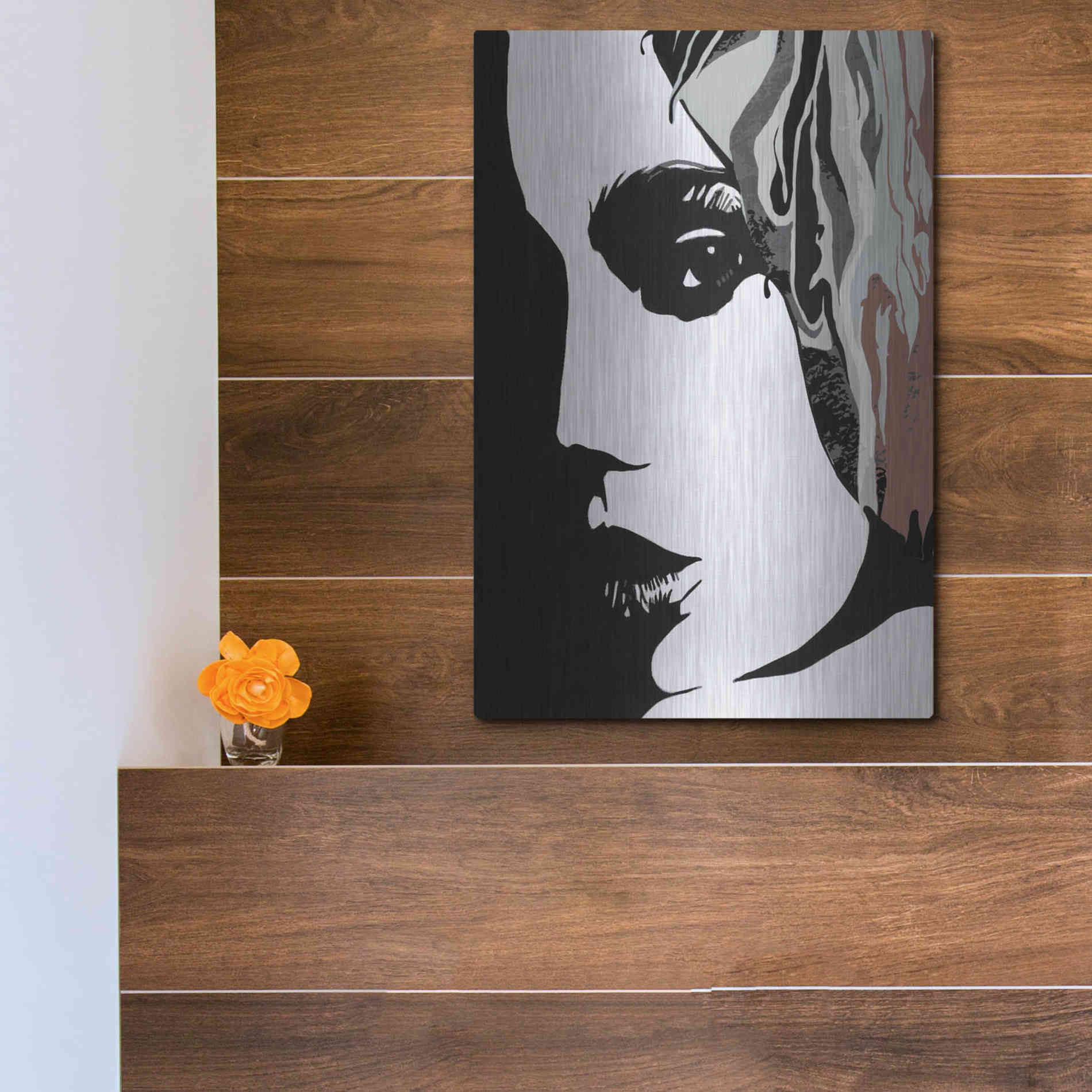 Luxe Metal Art 'Shadow Lady' by Karen Smith Metal Wall Art,12x16