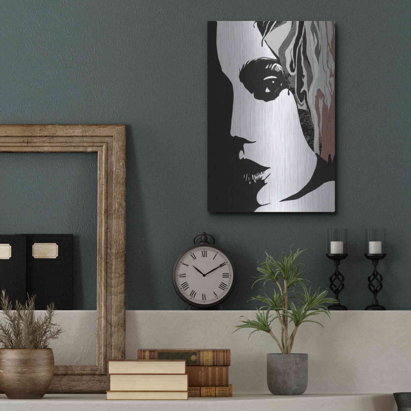 Luxe Metal Art 'Shadow Lady' by Karen Smith Metal Wall Art,12x16