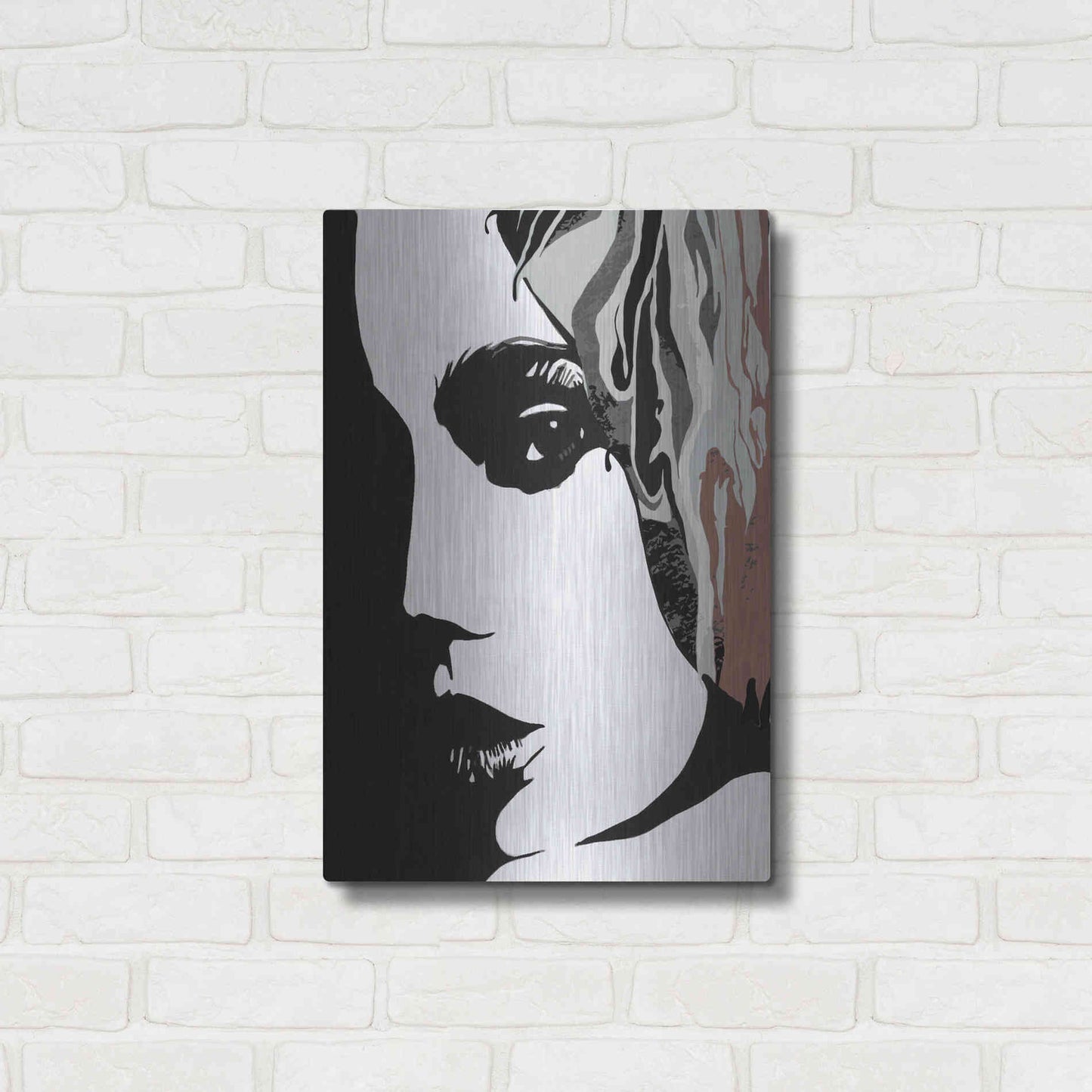 Luxe Metal Art 'Shadow Lady' by Karen Smith Metal Wall Art,16x24
