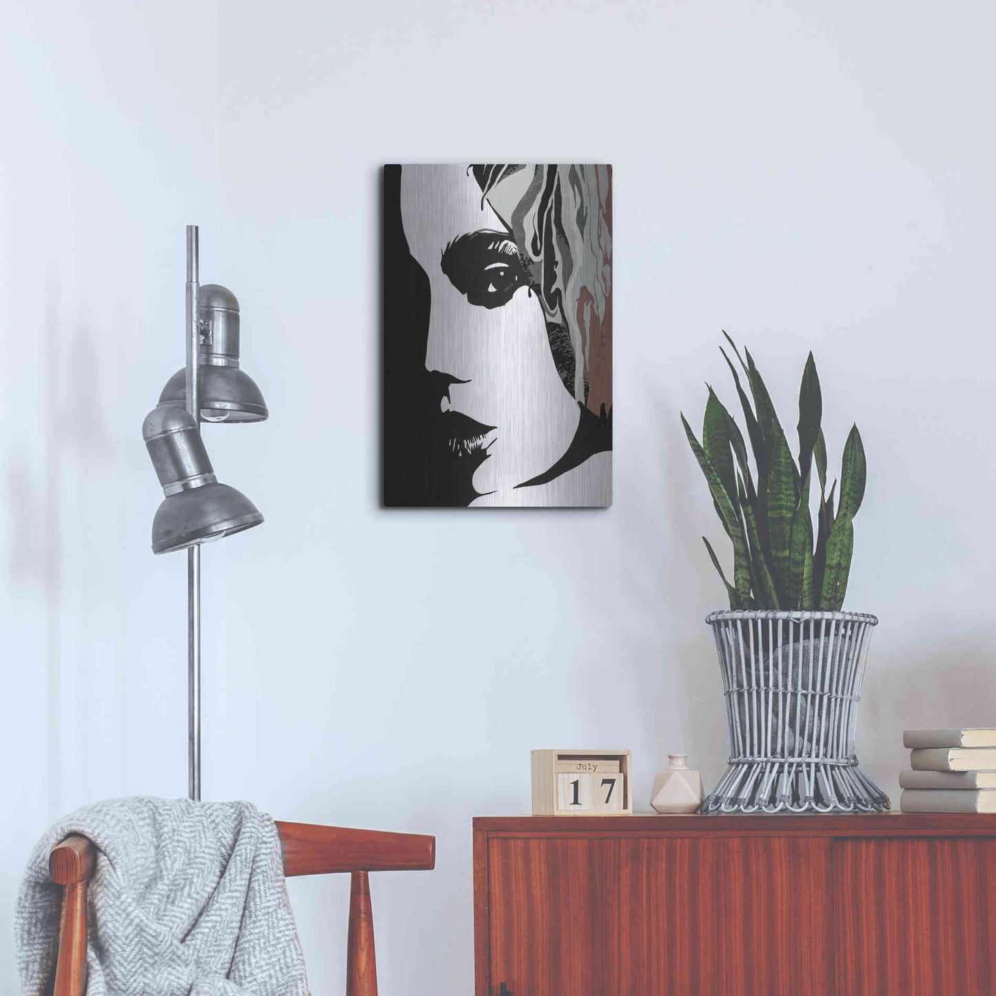 Luxe Metal Art 'Shadow Lady' by Karen Smith Metal Wall Art,16x24