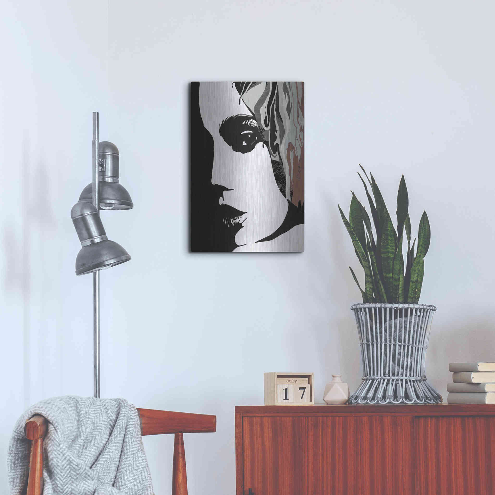 Luxe Metal Art 'Shadow Lady' by Karen Smith Metal Wall Art,16x24