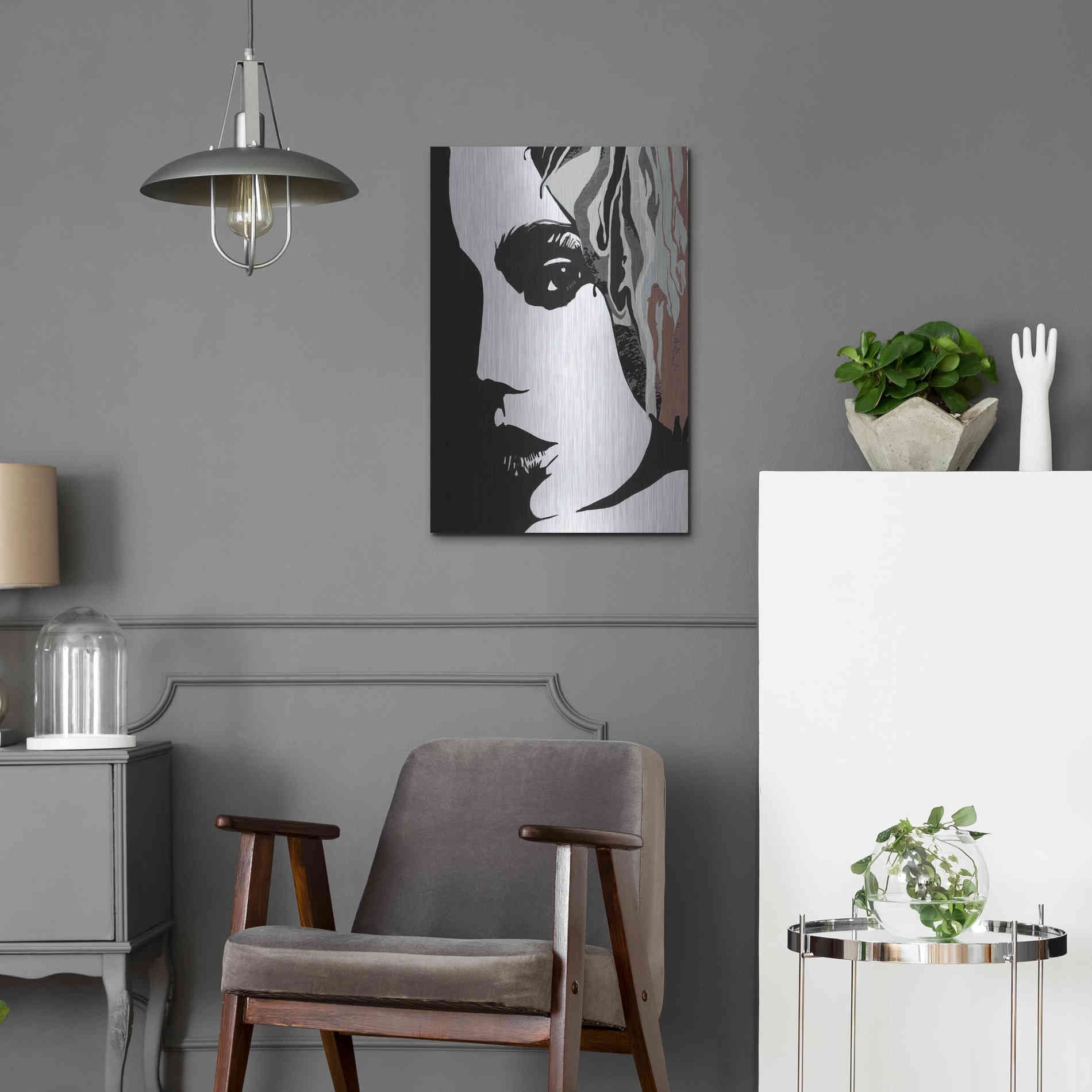 Luxe Metal Art 'Shadow Lady' by Karen Smith Metal Wall Art,16x24