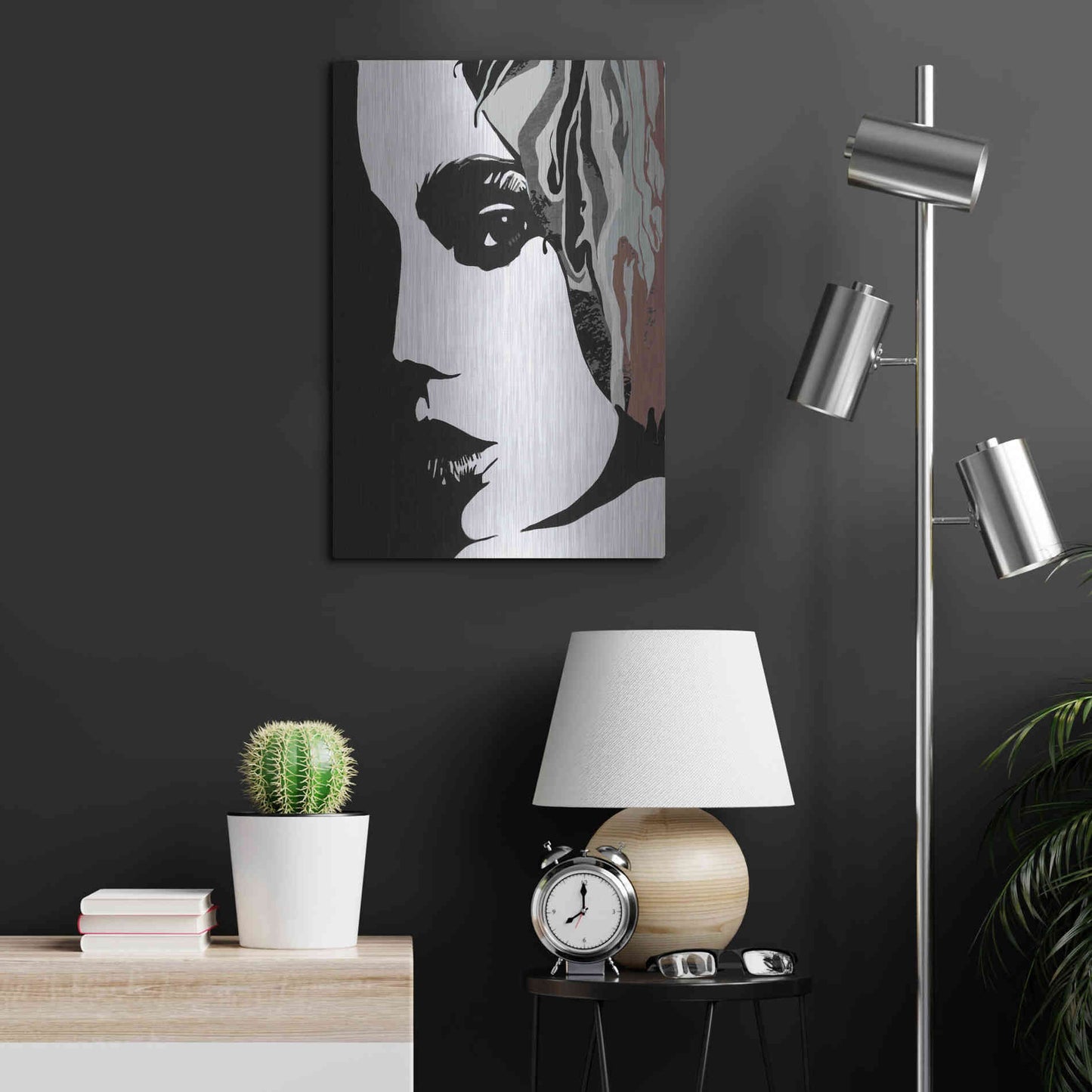 Luxe Metal Art 'Shadow Lady' by Karen Smith Metal Wall Art,16x24