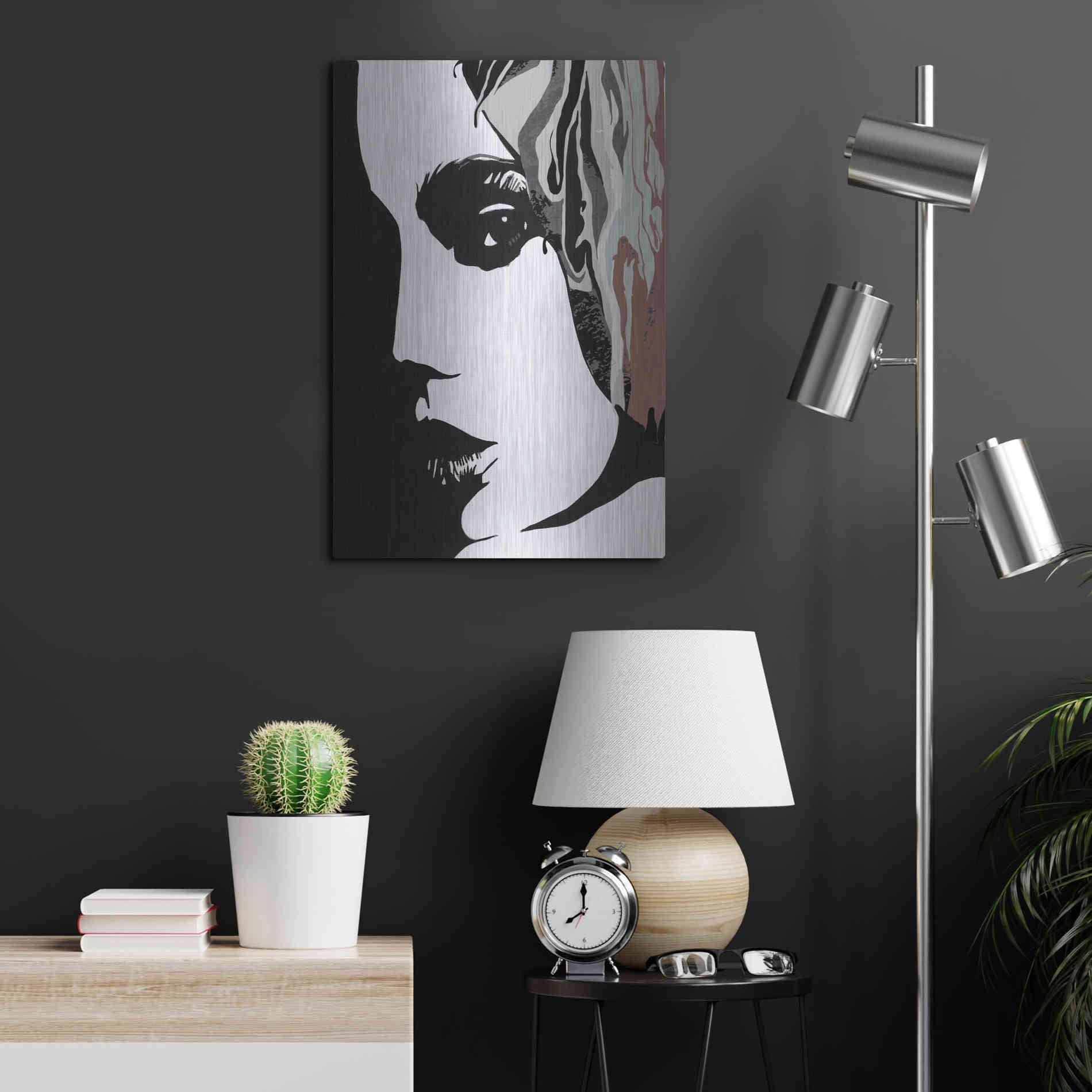 Luxe Metal Art 'Shadow Lady' by Karen Smith Metal Wall Art,16x24