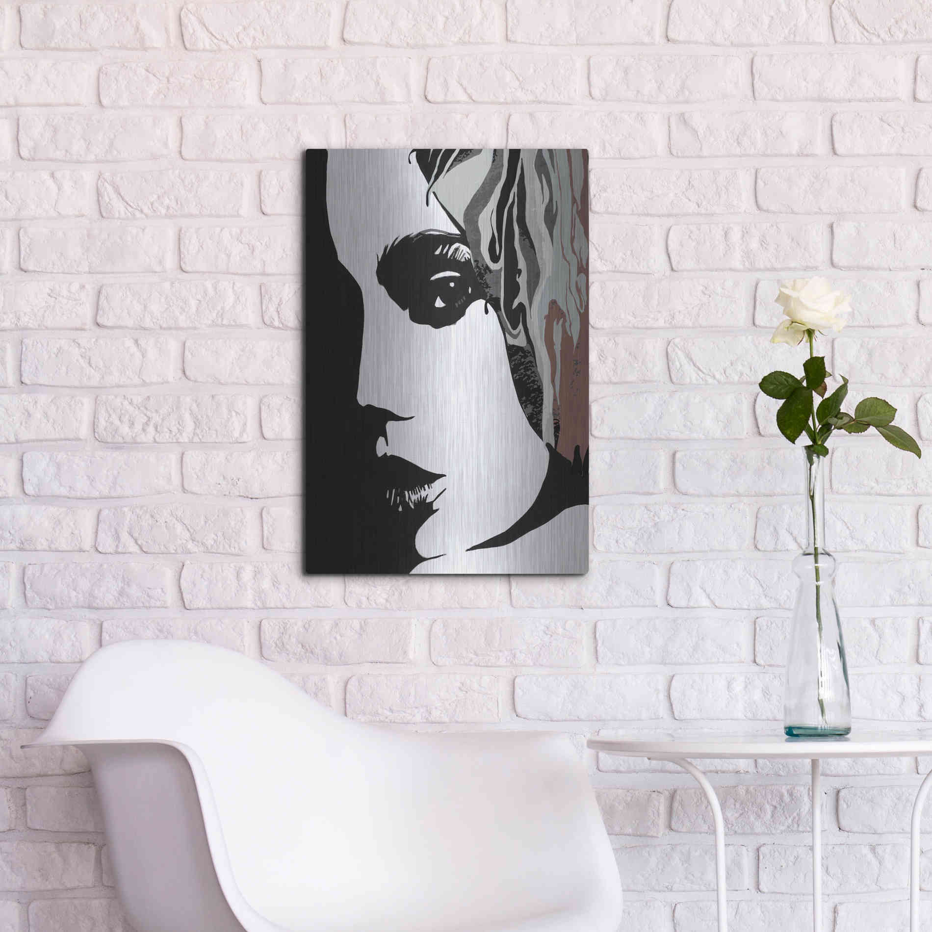 Luxe Metal Art 'Shadow Lady' by Karen Smith Metal Wall Art,16x24