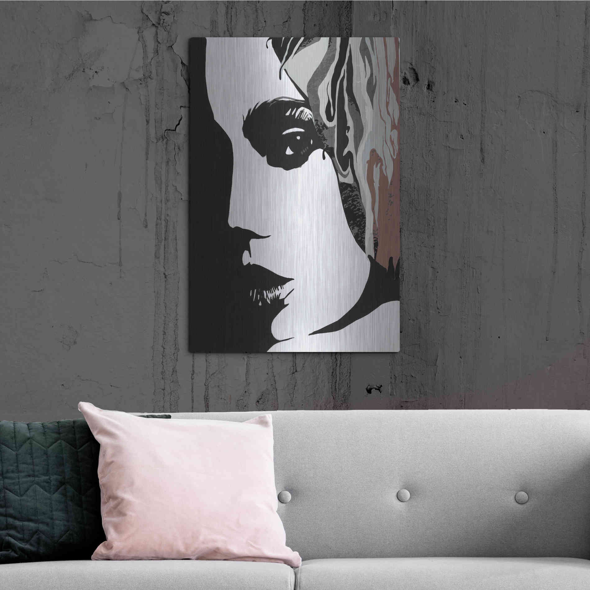 Luxe Metal Art 'Shadow Lady' by Karen Smith Metal Wall Art,24x36