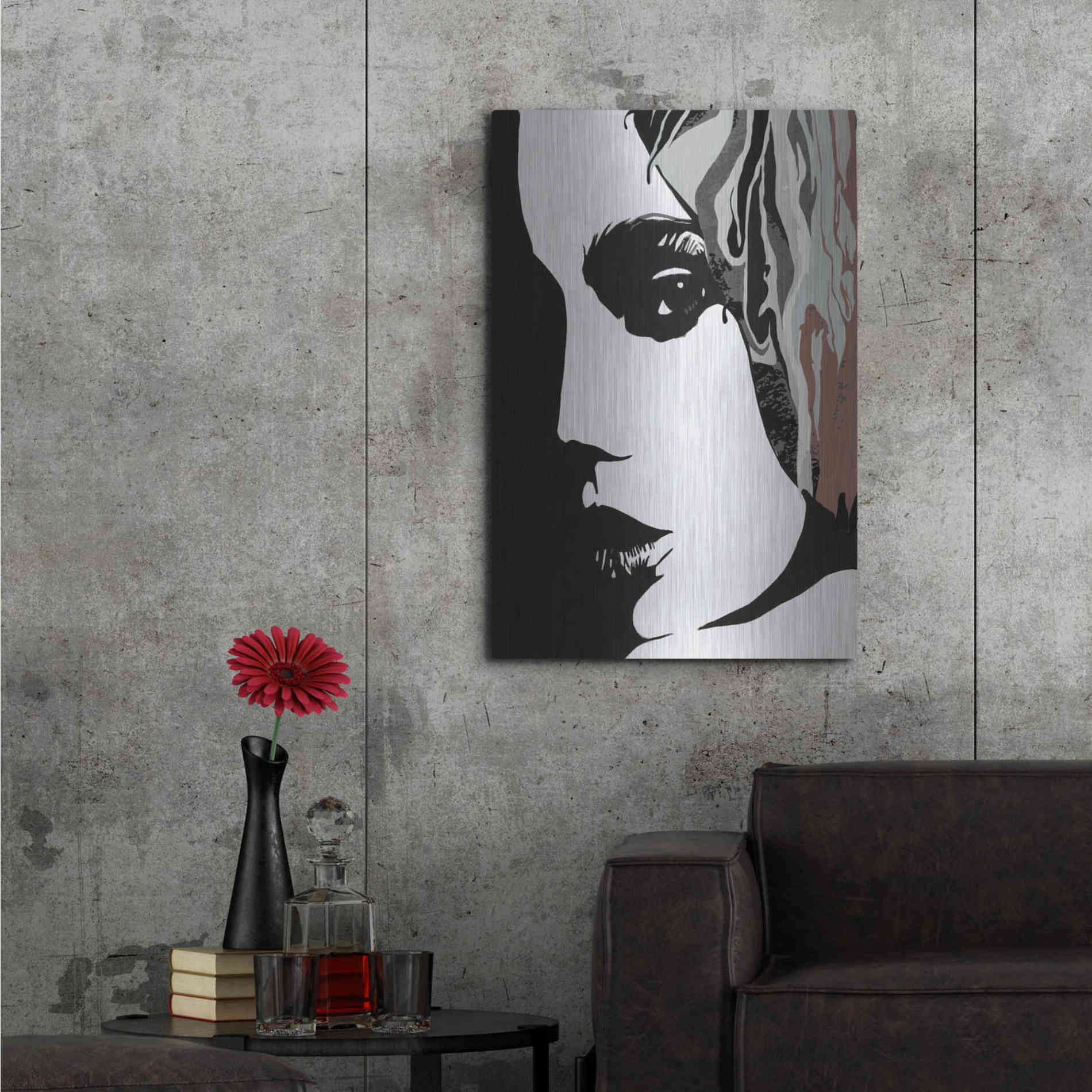 Luxe Metal Art 'Shadow Lady' by Karen Smith Metal Wall Art,24x36