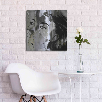 Luxe Metal Art 'Face In The Wall 2' by Karen Smith Metal Wall Art,24x24