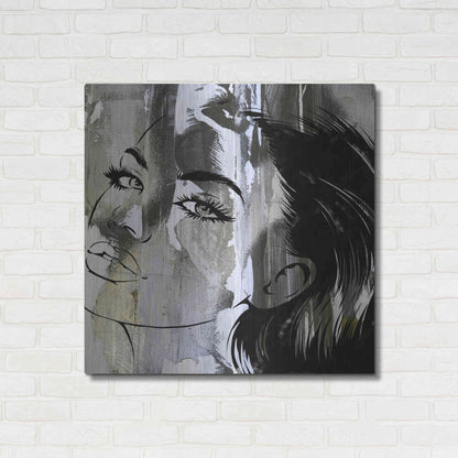 Luxe Metal Art 'Face In The Wall 2' by Karen Smith Metal Wall Art,36x36