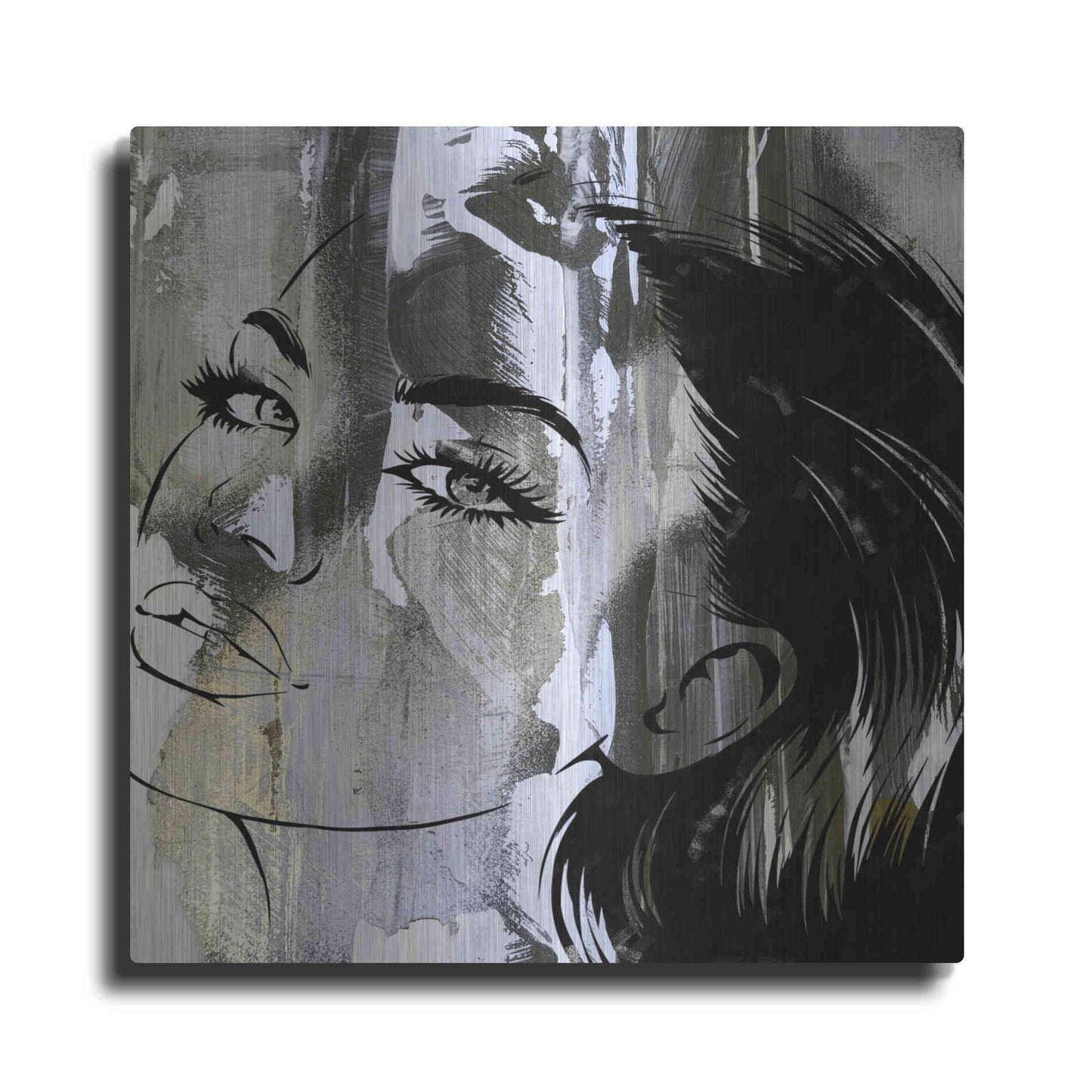 Luxe Metal Art 'Face In The Wall 2' by Karen Smith Metal Wall Art