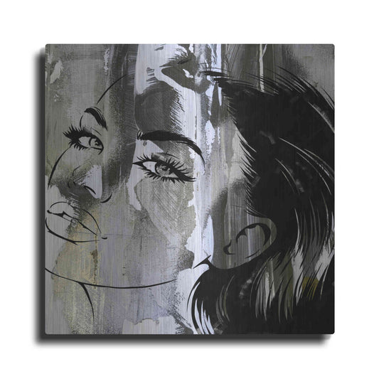 Luxe Metal Art 'Face In The Wall 2' by Karen Smith Metal Wall Art