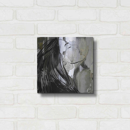 Luxe Metal Art 'Face In The Wall 1' by Karen Smith Metal Wall Art,12x12