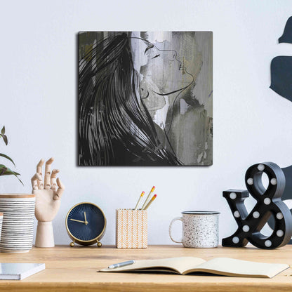 Luxe Metal Art 'Face In The Wall 1' by Karen Smith Metal Wall Art,12x12