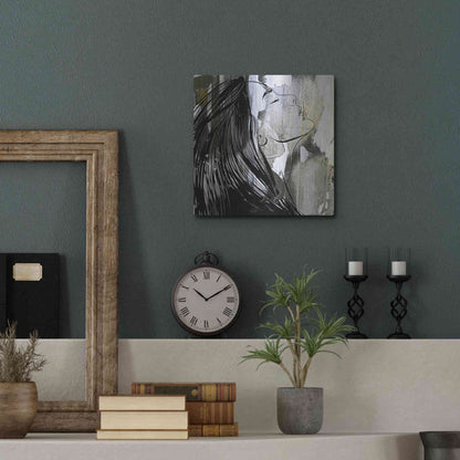 Luxe Metal Art 'Face In The Wall 1' by Karen Smith Metal Wall Art,12x12