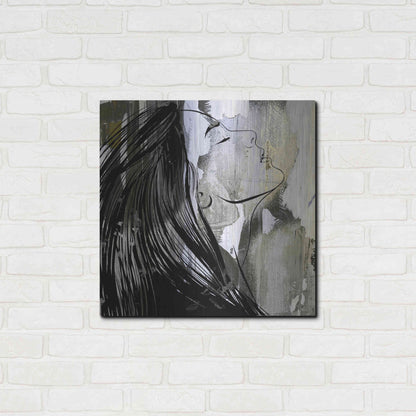 Luxe Metal Art 'Face In The Wall 1' by Karen Smith Metal Wall Art,24x24