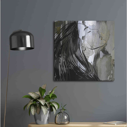 Luxe Metal Art 'Face In The Wall 1' by Karen Smith Metal Wall Art,24x24