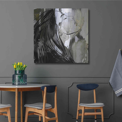 Luxe Metal Art 'Face In The Wall 1' by Karen Smith Metal Wall Art,36x36