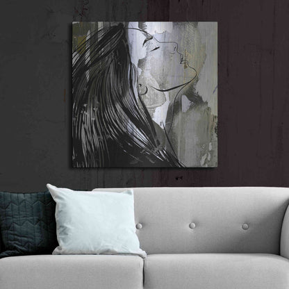 Luxe Metal Art 'Face In The Wall 1' by Karen Smith Metal Wall Art,36x36