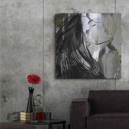 Luxe Metal Art 'Face In The Wall 1' by Karen Smith Metal Wall Art,36x36