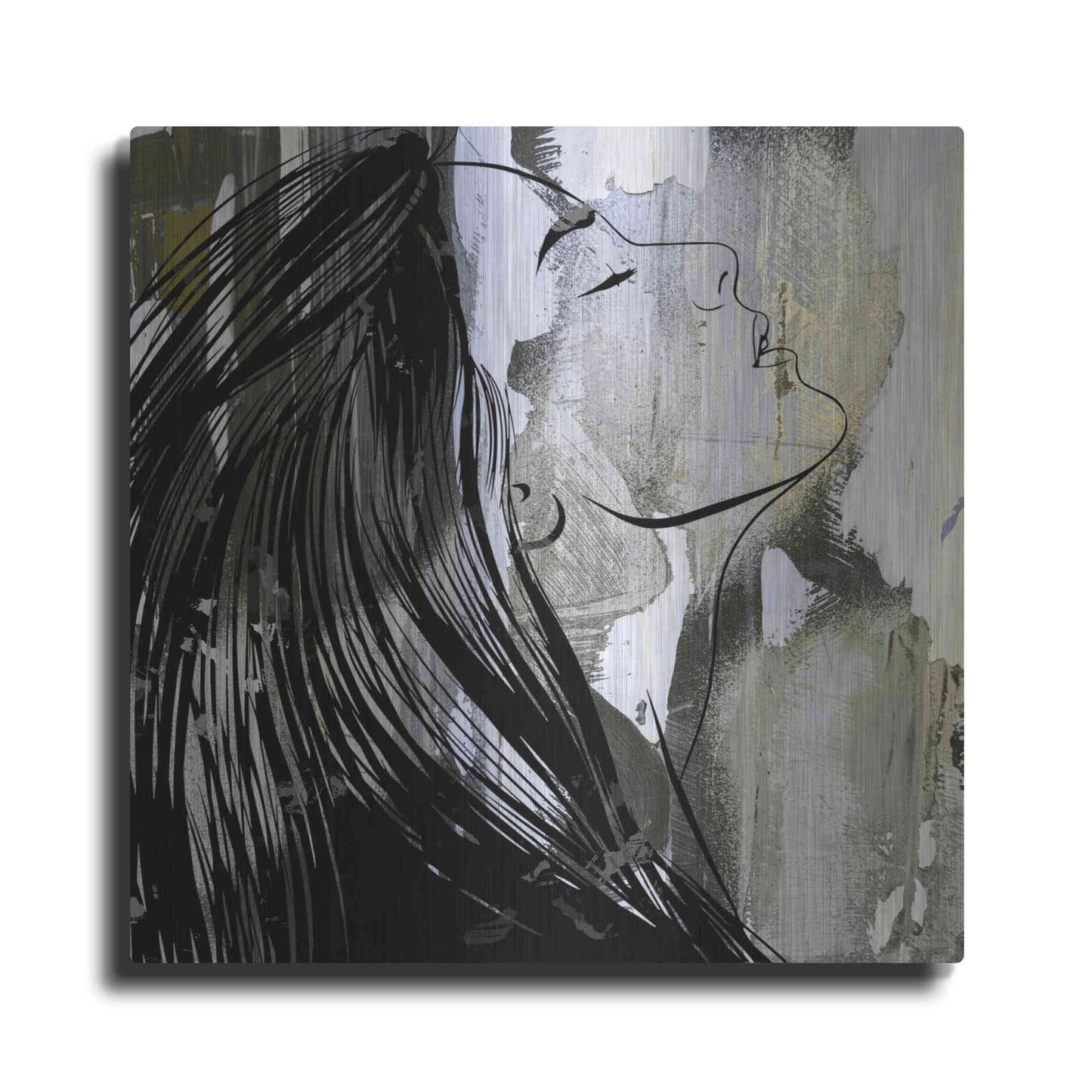Luxe Metal Art 'Face In The Wall 1' by Karen Smith Metal Wall Art