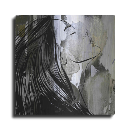 Luxe Metal Art 'Face In The Wall 1' by Karen Smith Metal Wall Art