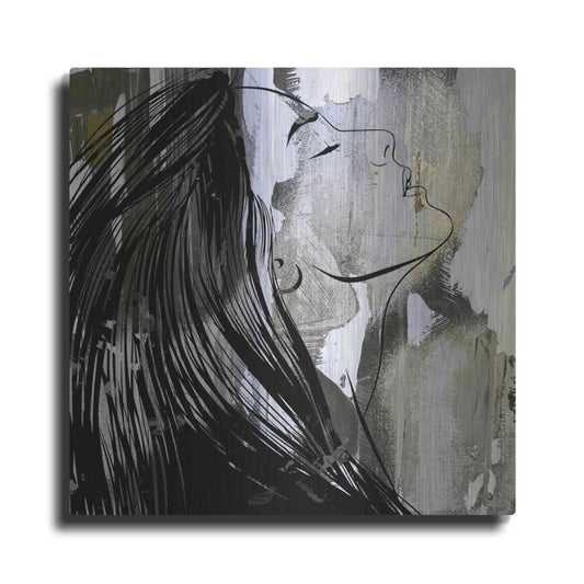 Luxe Metal Art 'Face In The Wall 1' by Karen Smith Metal Wall Art