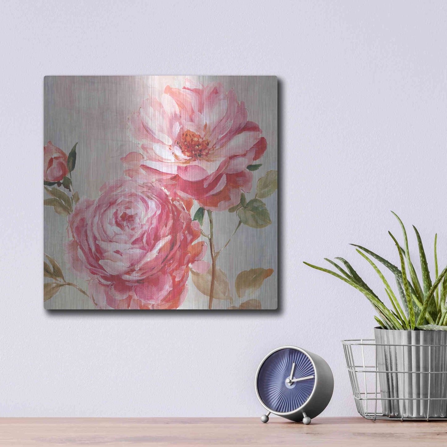 Luxe Metal Art 'Petal Paint 2' by Karen Smith Metal Wall Art,12x12