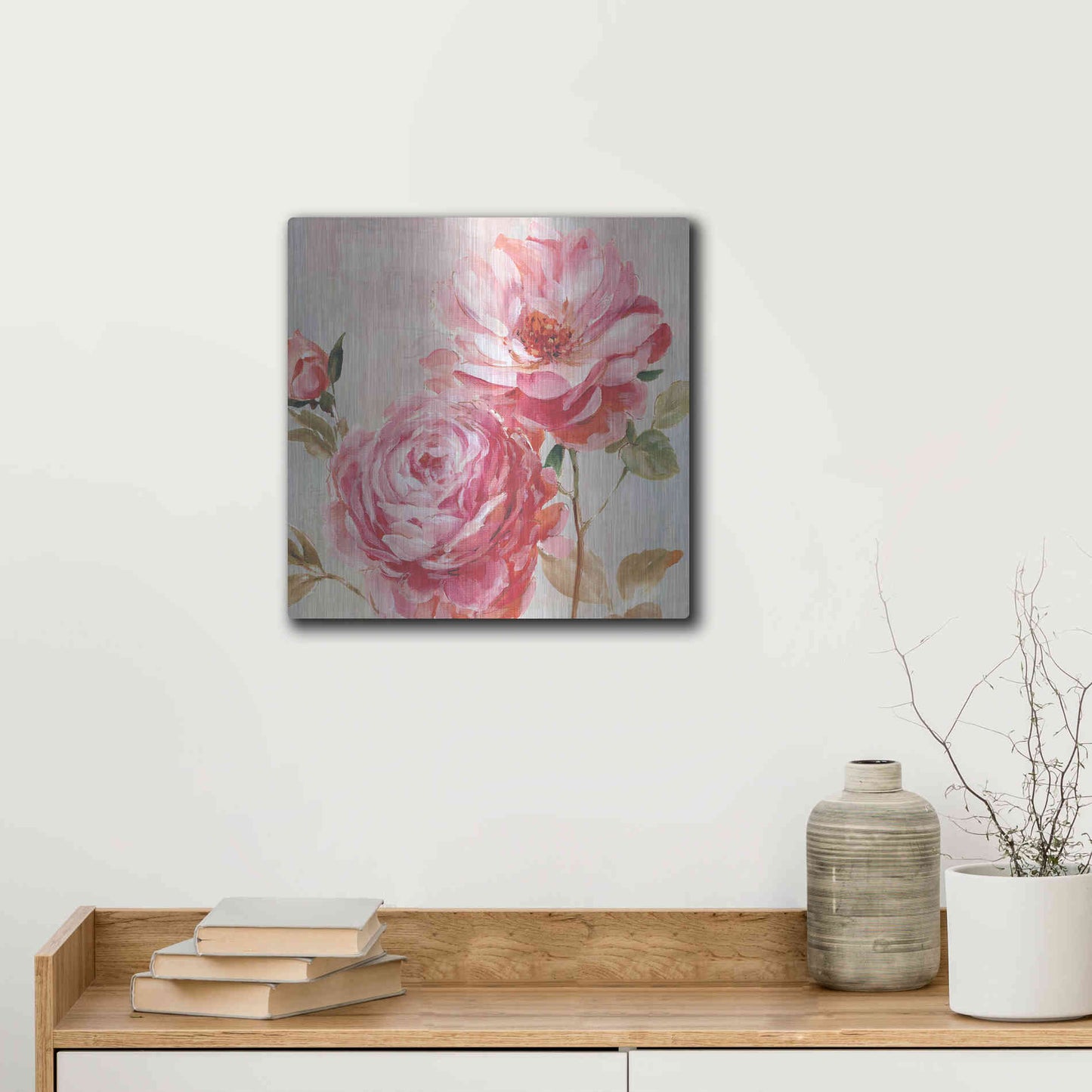 Luxe Metal Art 'Petal Paint 2' by Karen Smith Metal Wall Art,12x12