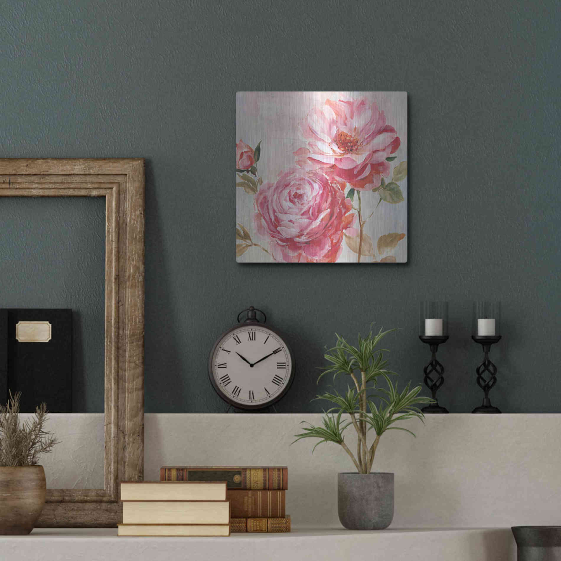 Luxe Metal Art 'Petal Paint 2' by Karen Smith Metal Wall Art,12x12