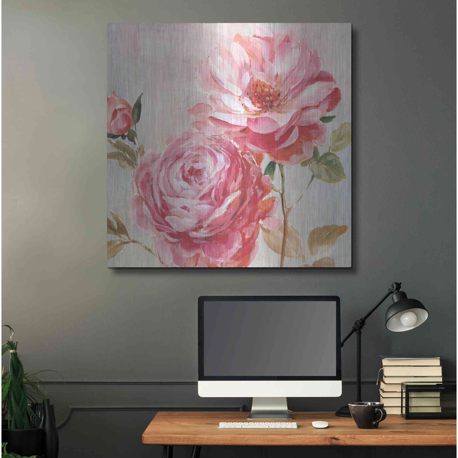 Luxe Metal Art 'Petal Paint 2' by Karen Smith Metal Wall Art,36x36