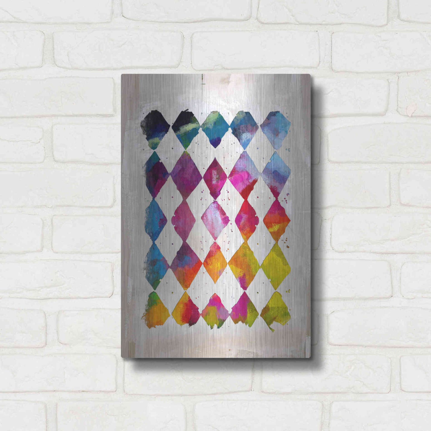 Luxe Metal Art 'Diamond Palette 2' by Karen Smith Metal Wall Art,12x16