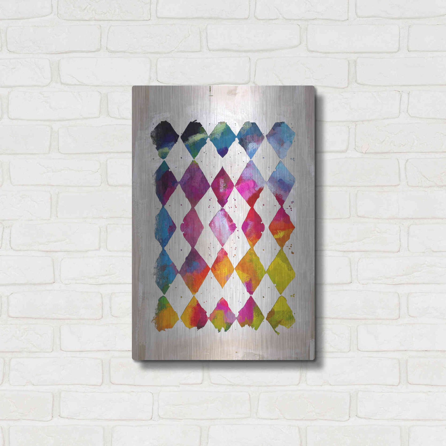 Luxe Metal Art 'Diamond Palette 2' by Karen Smith Metal Wall Art,16x24