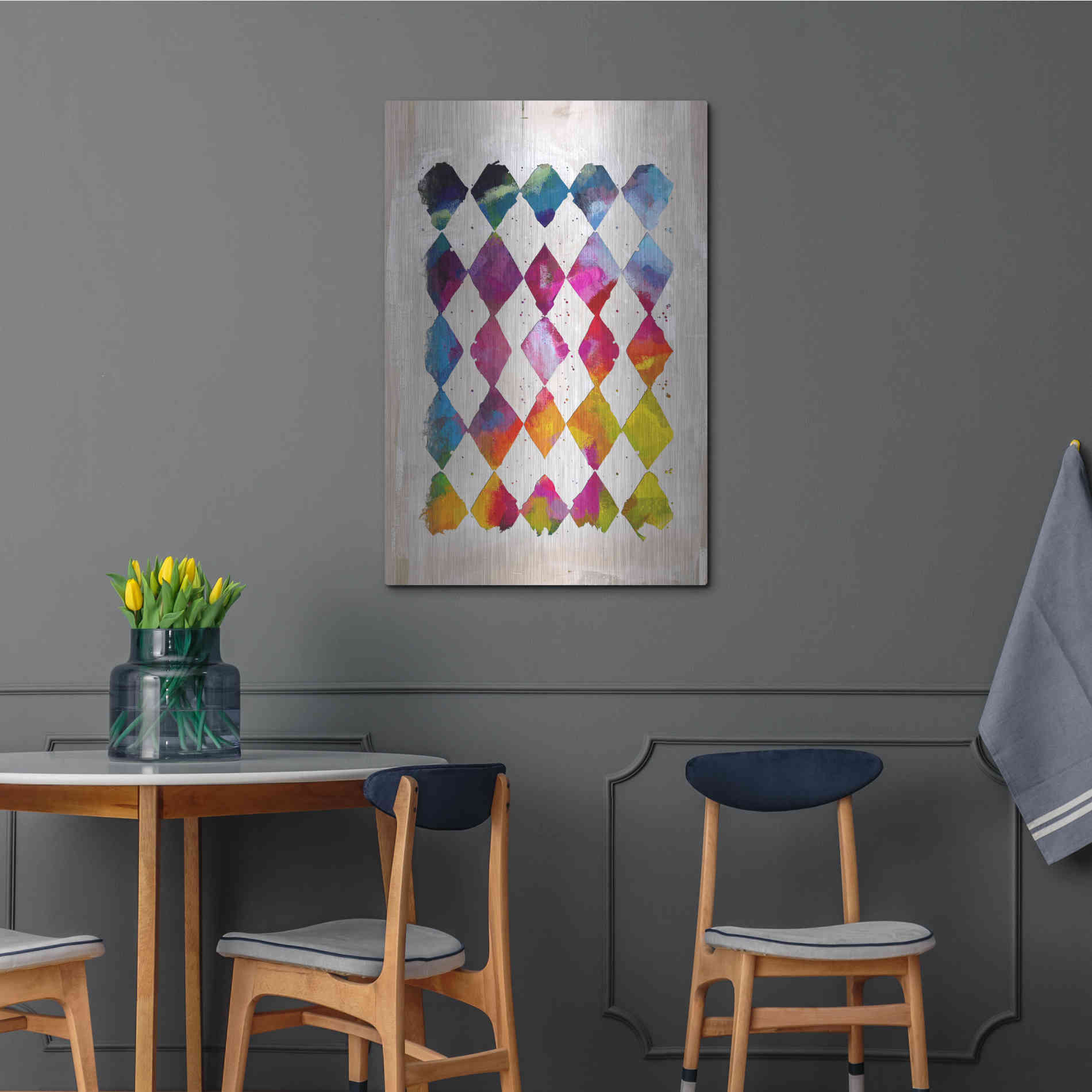 Luxe Metal Art 'Diamond Palette 2' by Karen Smith Metal Wall Art,24x36