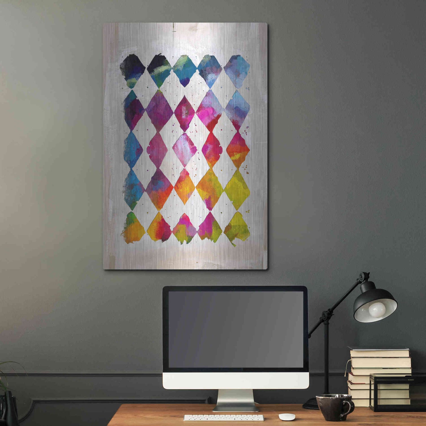 Luxe Metal Art 'Diamond Palette 2' by Karen Smith Metal Wall Art,24x36