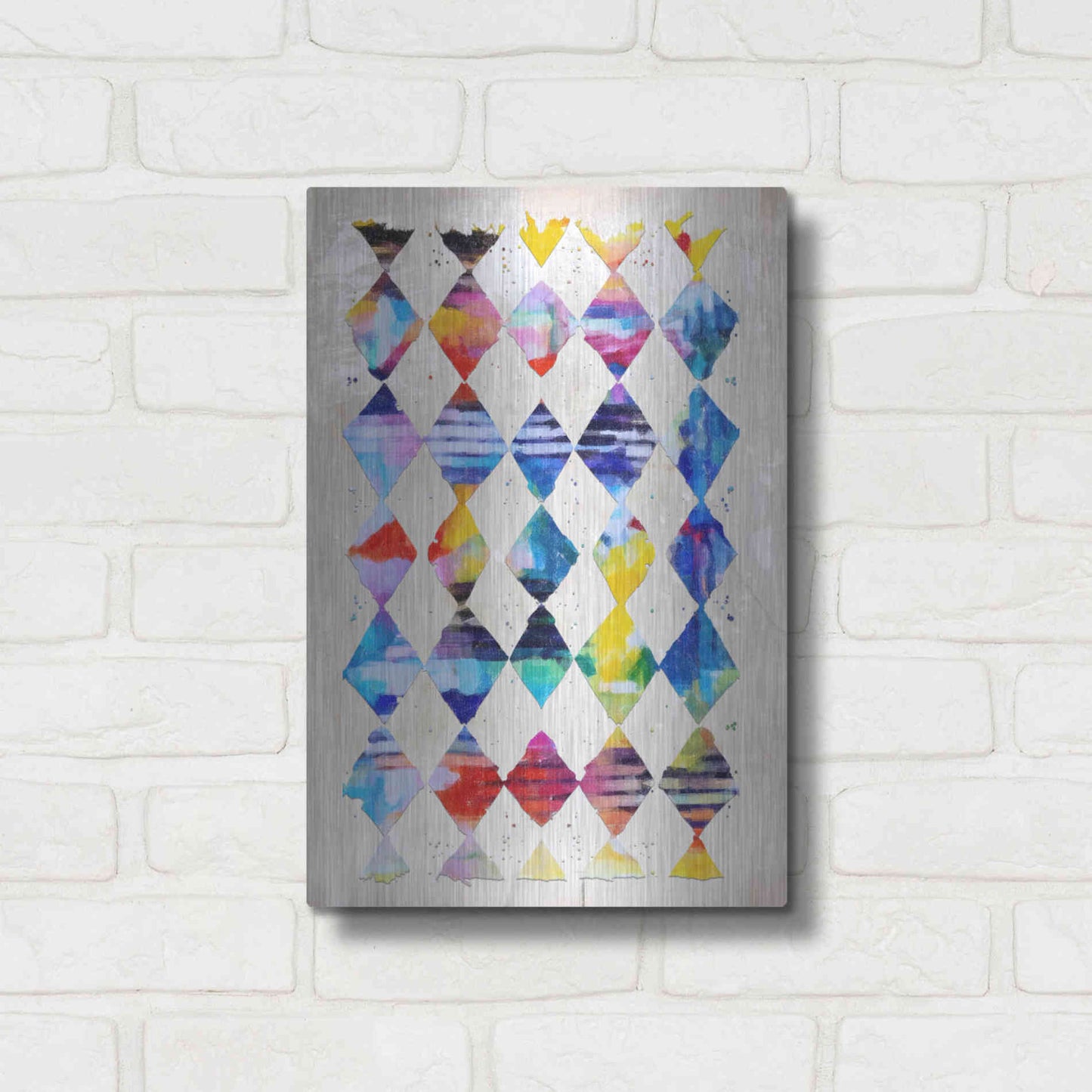 Luxe Metal Art 'Diamond Palette 1' by Karen Smith Metal Wall Art,12x16