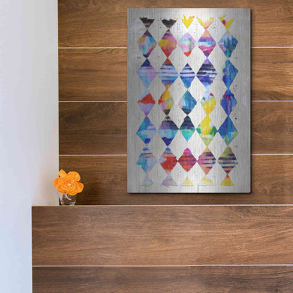 Luxe Metal Art 'Diamond Palette 1' by Karen Smith Metal Wall Art,12x16