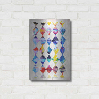Luxe Metal Art 'Diamond Palette 1' by Karen Smith Metal Wall Art,16x24