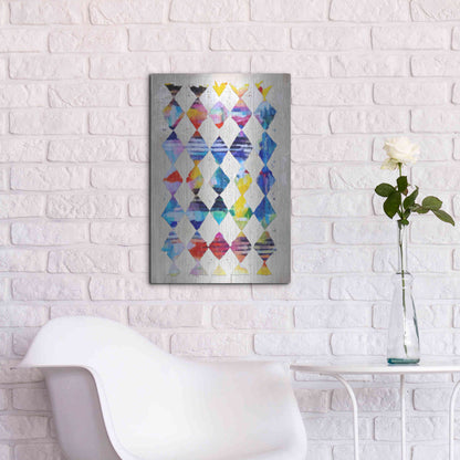 Luxe Metal Art 'Diamond Palette 1' by Karen Smith Metal Wall Art,16x24