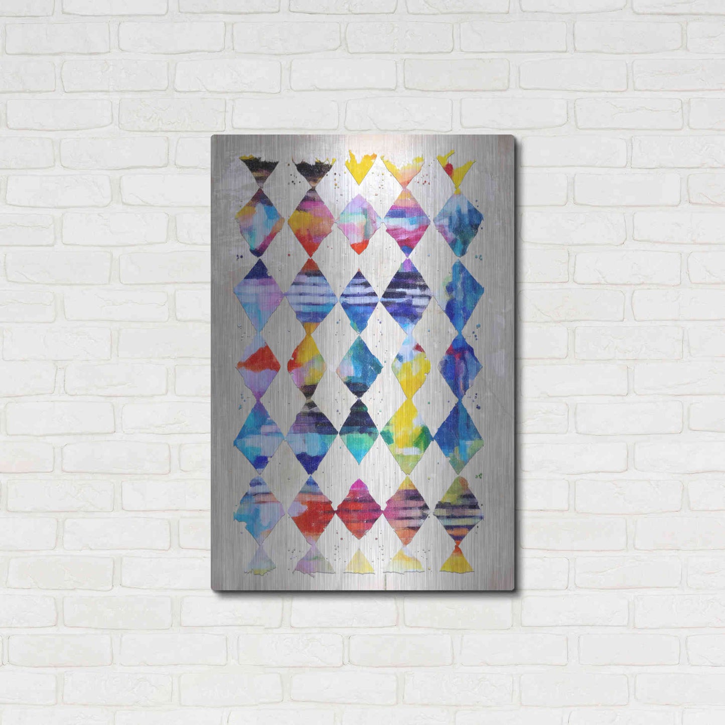 Luxe Metal Art 'Diamond Palette 1' by Karen Smith Metal Wall Art,24x36