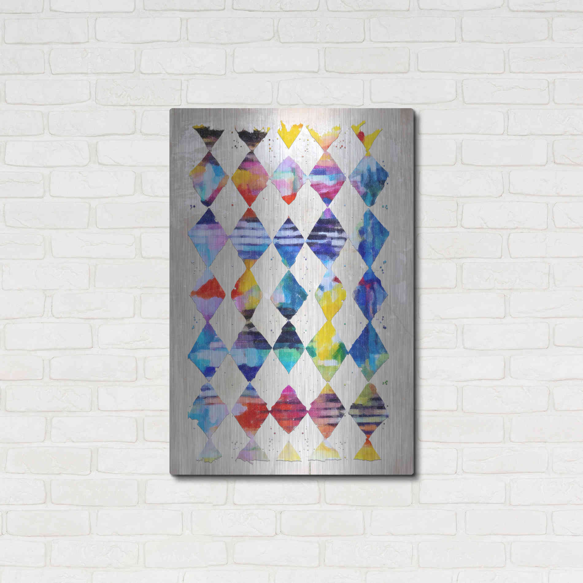 Luxe Metal Art 'Diamond Palette 1' by Karen Smith Metal Wall Art,24x36