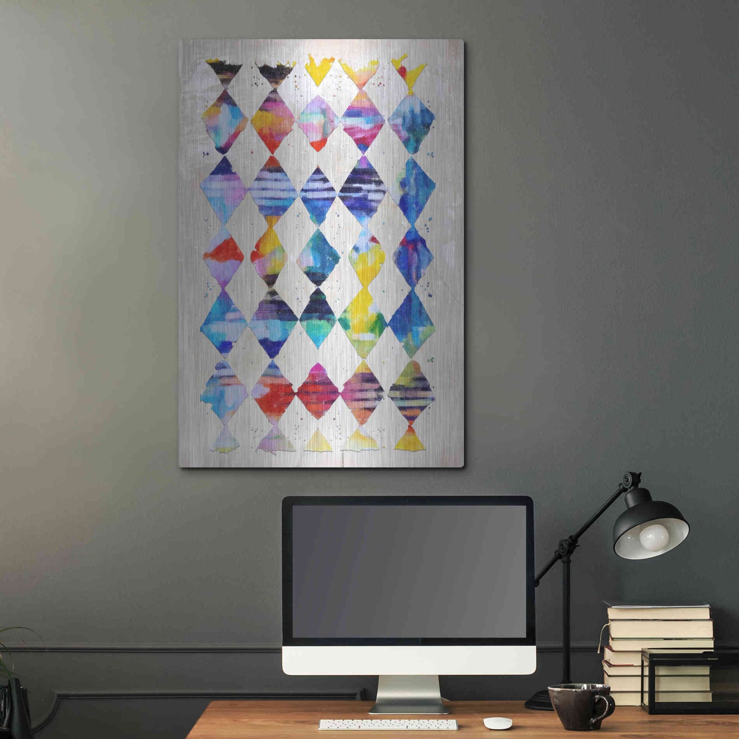 Luxe Metal Art 'Diamond Palette 1' by Karen Smith Metal Wall Art,24x36