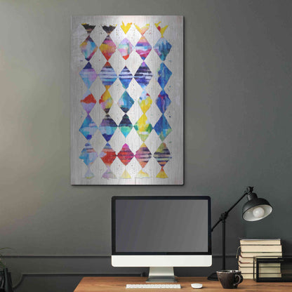 Luxe Metal Art 'Diamond Palette 1' by Karen Smith Metal Wall Art,24x36