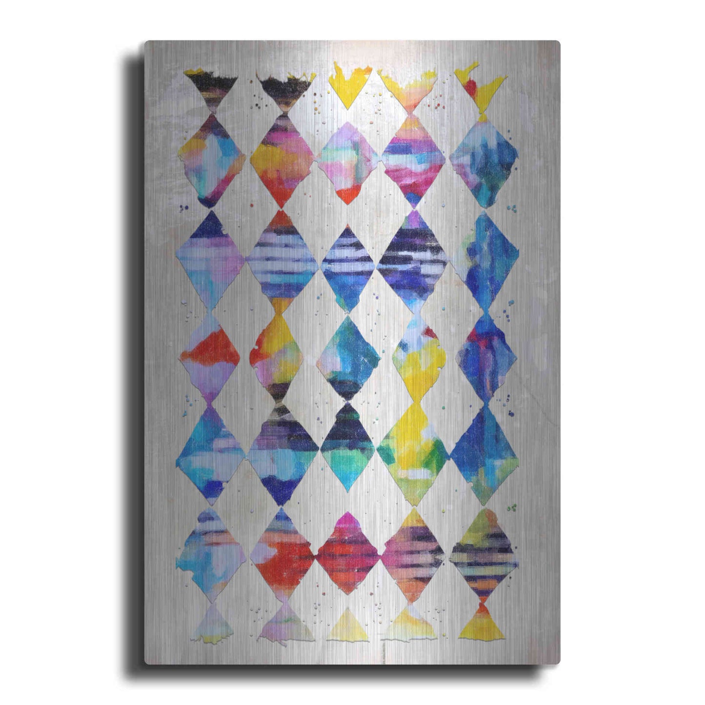 Luxe Metal Art 'Diamond Palette 1' by Karen Smith Metal Wall Art