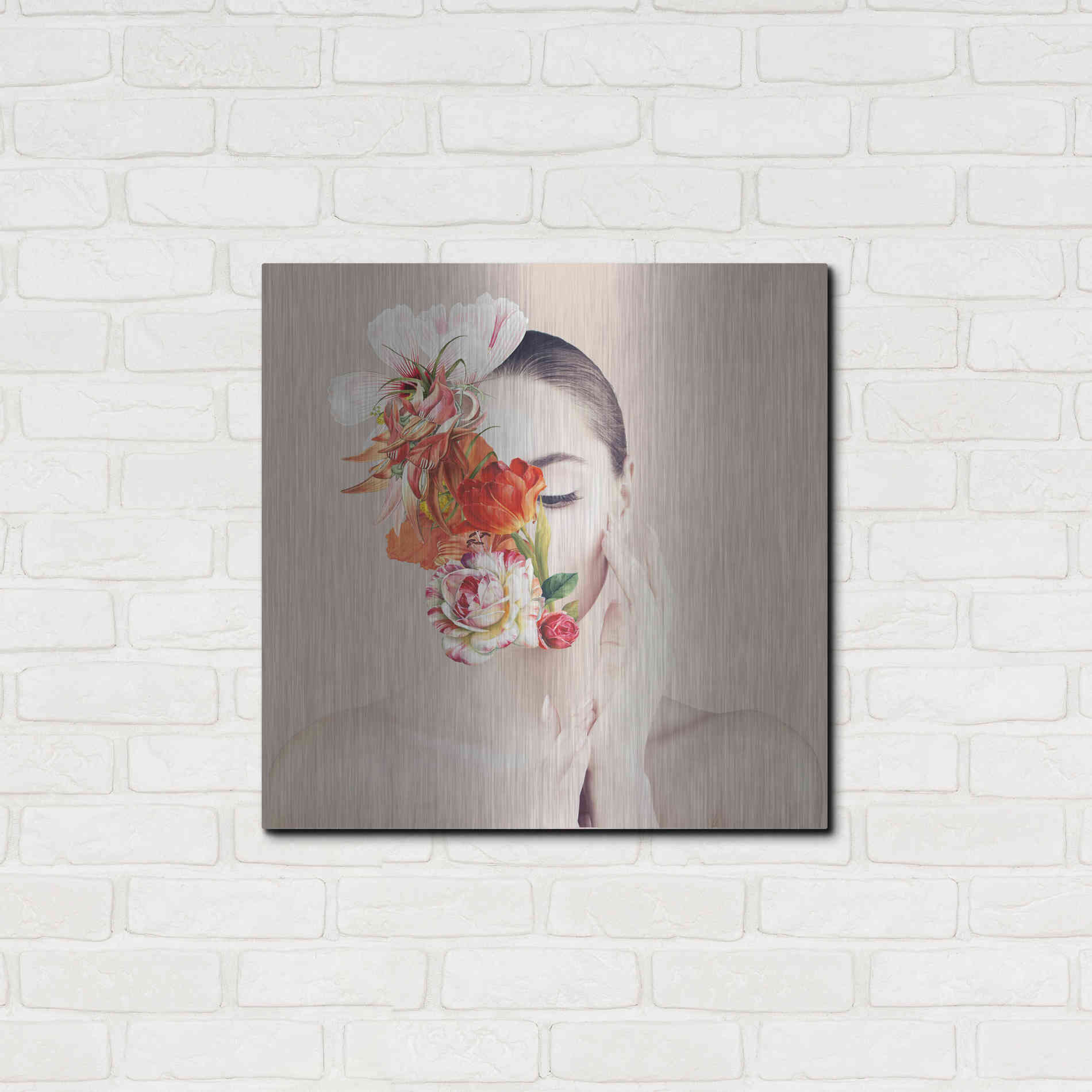 Luxe Metal Art 'Flora' by Karen Smith Metal Wall Art,24x24